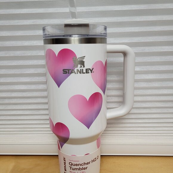 Stanley Target Valentine Tumbler Bundle, 40 Oz White Hearts & Bottle Boot - Picture 2 of 8